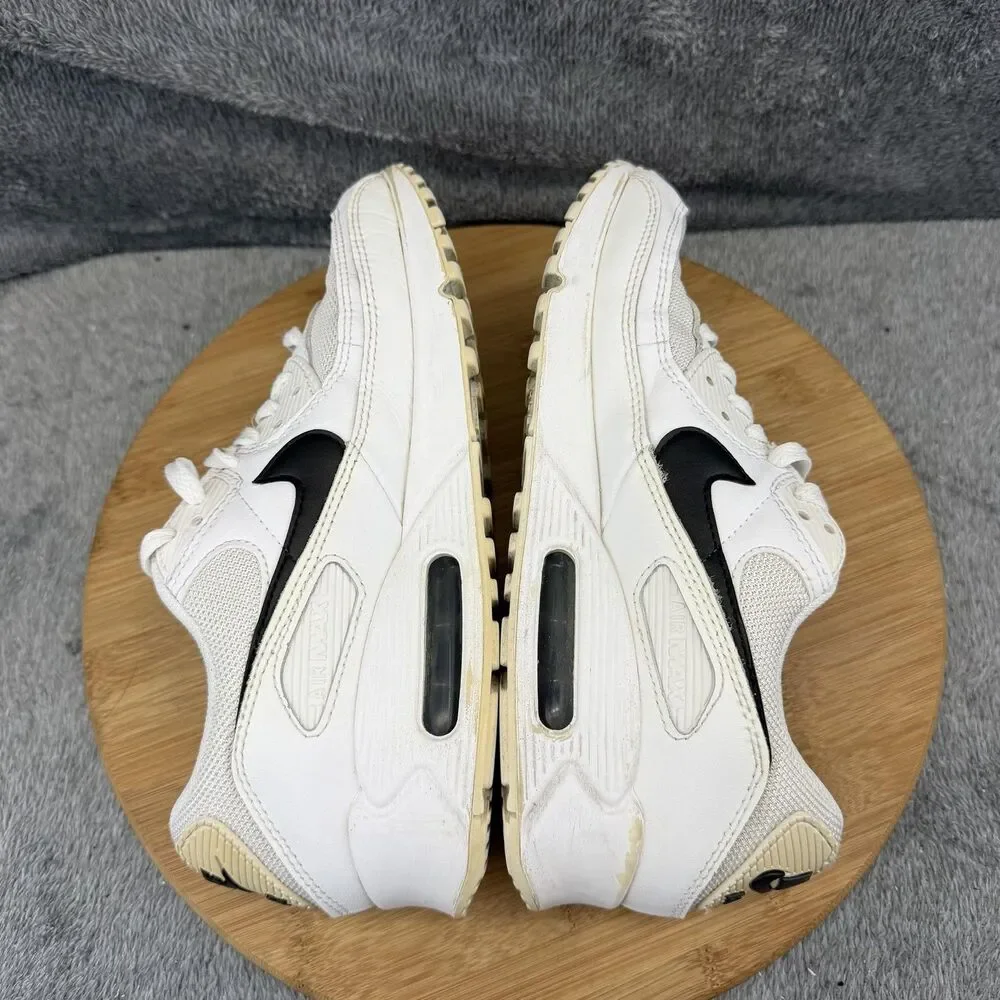 Nike Air Max 90 Shoes Womens Size 9 White Black Running Sneakers CQ2560-101